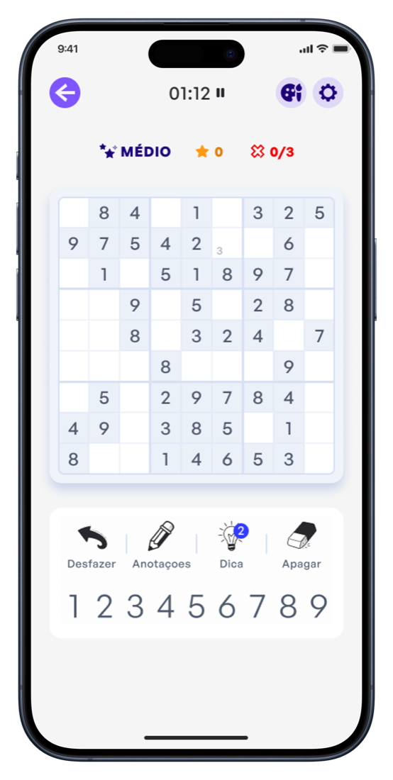Actual Minoko Sudoku gameplay screen